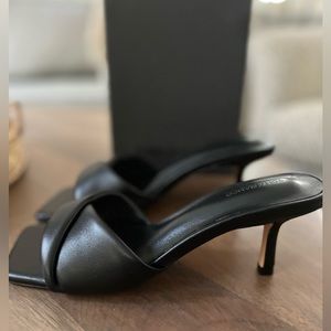 Tony Bianco Alexa black leather heel. NWT.